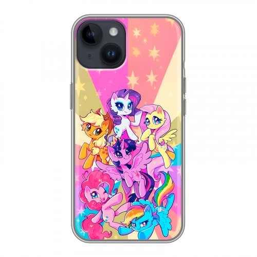 Дизайнерский силиконовый чехол для Iphone 14 My little pony Дружба чудо