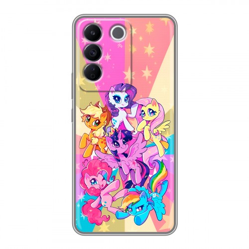 Дизайнерский силиконовый с усиленными углами чехол для Vivo V27e My little pony Дружба чудо