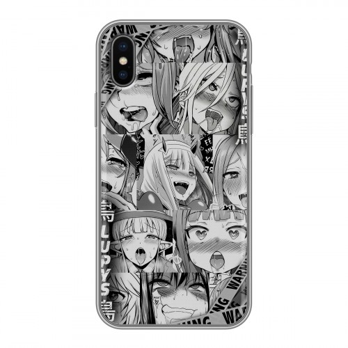 Дизайнерский силиконовый чехол для Iphone x10 Ahegao Ахегао Аниме