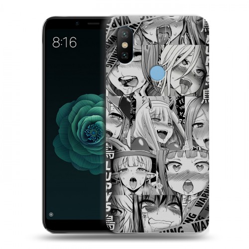 Дизайнерский силиконовый чехол для Xiaomi Mi A2 Ahegao Ахегао Аниме