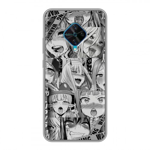 Дизайнерский силиконовый чехол для Vivo V17 Ahegao Ахегао Аниме