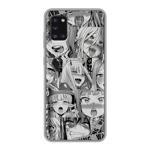 Дизайнерский силиконовый чехол для Samsung Galaxy A31 Ahegao Ахегао Аниме