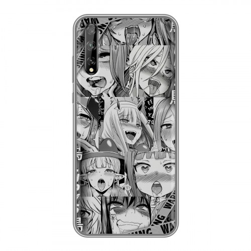 Дизайнерский силиконовый чехол для Huawei Y8p Ahegao Ахегао Аниме