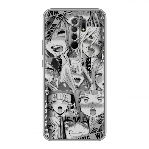 Дизайнерский силиконовый чехол для Xiaomi RedMi 9 Ahegao Ахегао Аниме