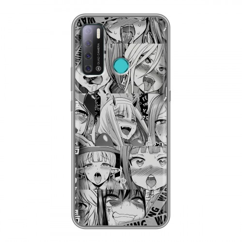 Дизайнерский силиконовый с усиленными углами чехол для Tecno Pouvoir 4 Ahegao Ахегао Аниме