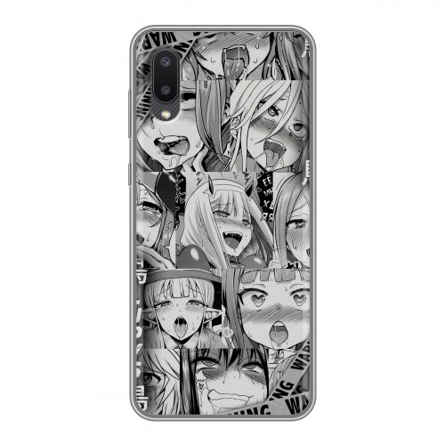 Дизайнерский силиконовый чехол для Samsung Galaxy A02 Ahegao Ахегао Аниме