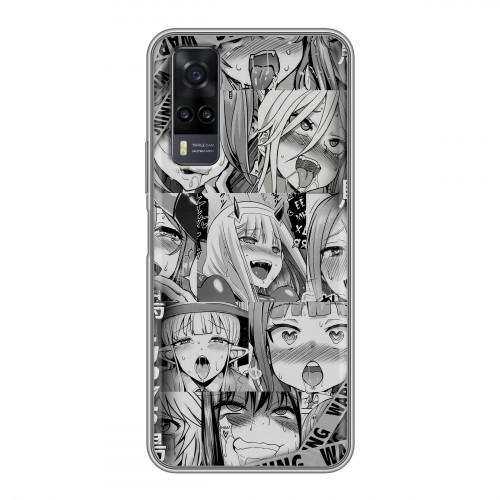 Дизайнерский силиконовый чехол для Vivo Y31 Ahegao Ахегао Аниме