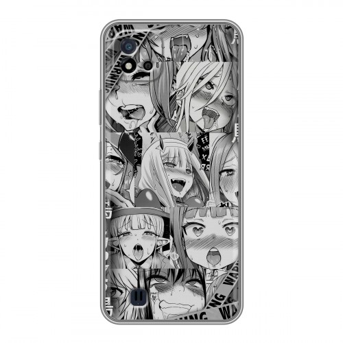 Дизайнерский силиконовый чехол для Realme C20 Ahegao Ахегао Аниме