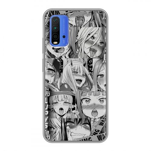 Дизайнерский силиконовый чехол для Xiaomi RedMi 9T Ahegao Ахегао Аниме