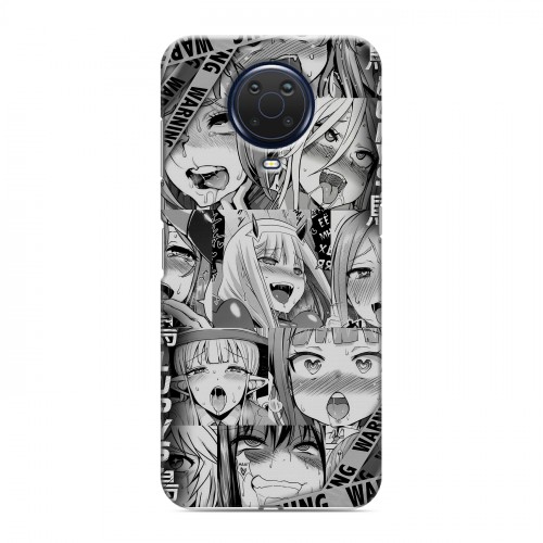 Дизайнерский силиконовый с усиленными углами чехол для Nokia G20 Ahegao Ахегао Аниме