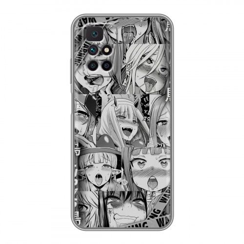Дизайнерский силиконовый чехол для Xiaomi Redmi 10 Ahegao Ахегао Аниме