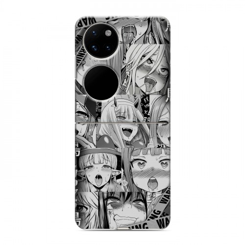 Дизайнерский пластиковый чехол для Huawei P50 Pocket Ahegao Ахегао Аниме