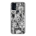 Дизайнерский силиконовый чехол для TCL 20B Ahegao Ахегао Аниме