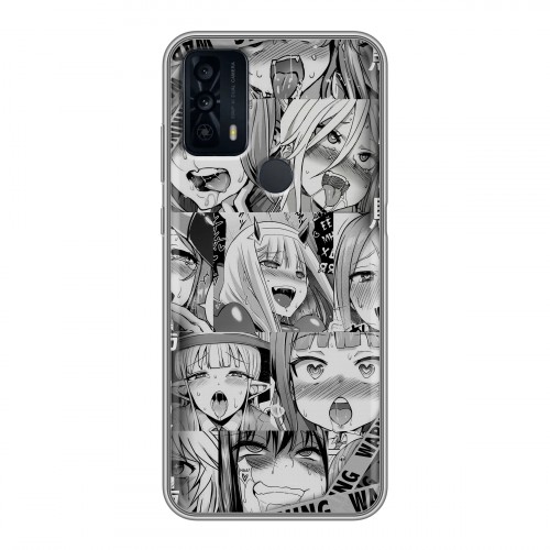 Дизайнерский силиконовый чехол для TCL 20B Ahegao Ахегао Аниме