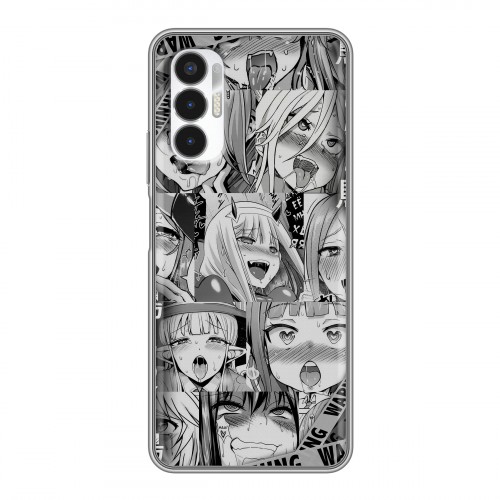 Дизайнерский силиконовый чехол для Tecno Pova 3 Ahegao Ахегао Аниме