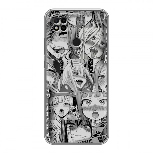 Дизайнерский силиконовый чехол для Xiaomi Redmi 10A Ahegao Ахегао Аниме