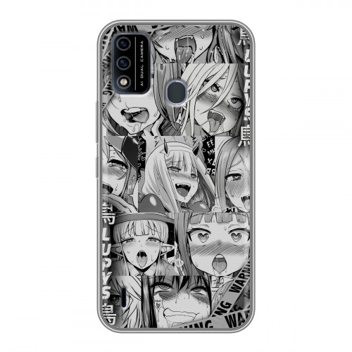 Дизайнерский силиконовый чехол для Itel A48 Ahegao Ахегао Аниме