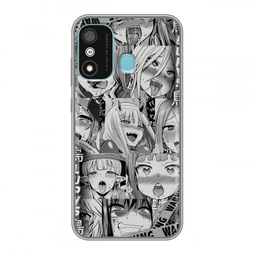 Дизайнерский силиконовый чехол для Itel A27 Ahegao Ахегао Аниме
