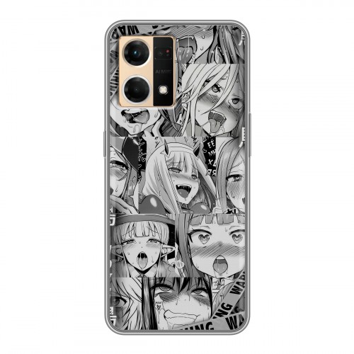 Дизайнерский силиконовый чехол для OPPO Reno7 Ahegao Ахегао Аниме