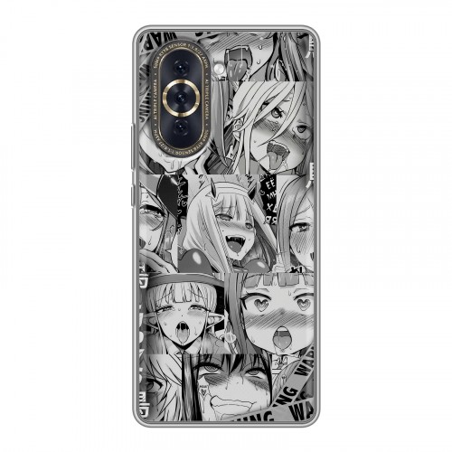 Дизайнерский силиконовый с усиленными углами чехол для Huawei Nova 10 Ahegao Ахегао Аниме