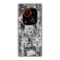Дизайнерский силиконовый чехол для Tecno Phantom X2 Pro Ahegao Ахегао Аниме