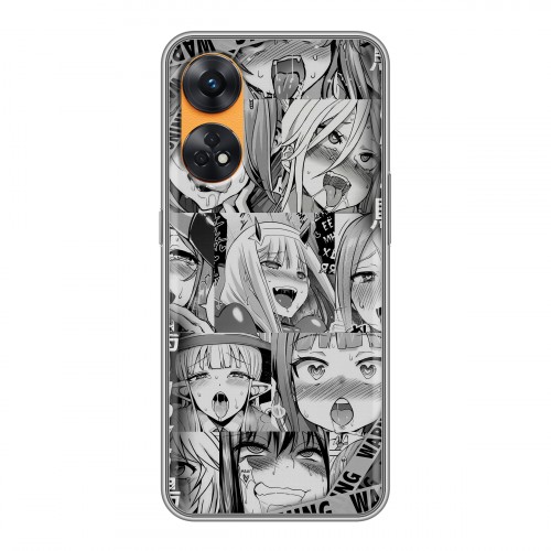 Дизайнерский силиконовый чехол для OPPO Reno8 T Ahegao Ахегао Аниме