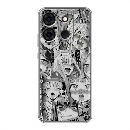 Дизайнерский силиконовый чехол для Infinix Smart 7 Ahegao Ахегао Аниме
