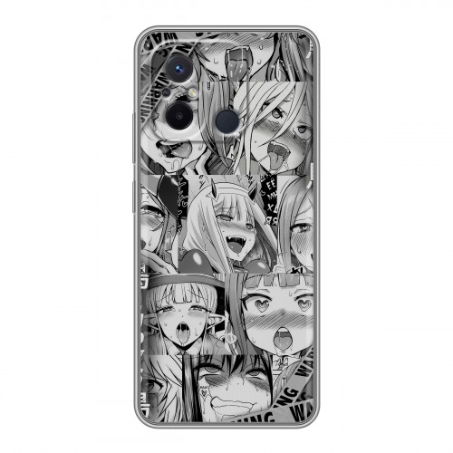 Дизайнерский силиконовый чехол для Xiaomi RedMi 12C Ahegao Ахегао Аниме