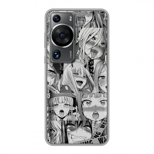 Дизайнерский силиконовый чехол для Huawei P60 Ahegao Ахегао Аниме