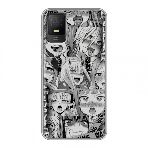 Дизайнерский силиконовый чехол для TCL 403 Ahegao Ахегао Аниме