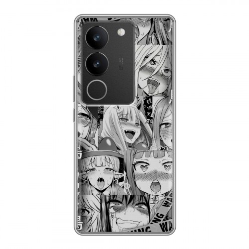 Дизайнерский силиконовый чехол для Vivo S17 Ahegao Ахегао Аниме