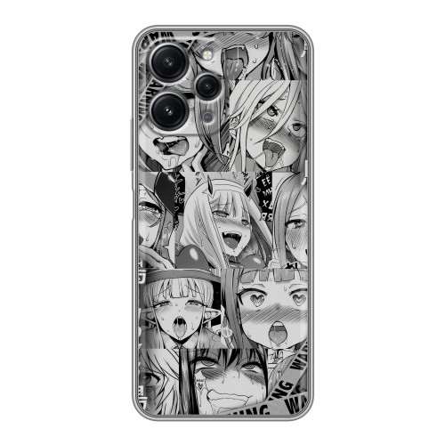 Дизайнерский силиконовый чехол для Xiaomi RedMi 12 Ahegao Ахегао Аниме