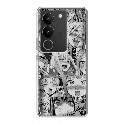Дизайнерский силиконовый с усиленными углами чехол для Vivo V29 Ahegao Ахегао Аниме