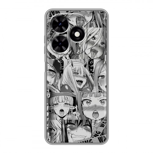 Дизайнерский силиконовый чехол для Tecno Spark Go 2024 Ahegao Ахегао Аниме
