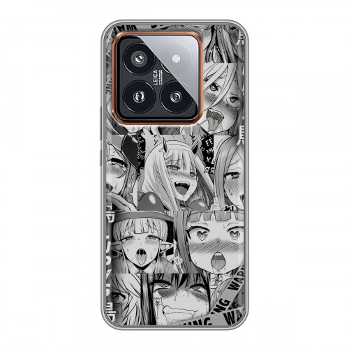 Дизайнерский силиконовый чехол для Xiaomi 14 Pro Ahegao Ахегао Аниме