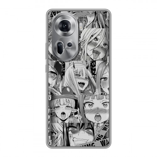 Дизайнерский силиконовый чехол для OPPO Reno 11 Ahegao Ахегао Аниме