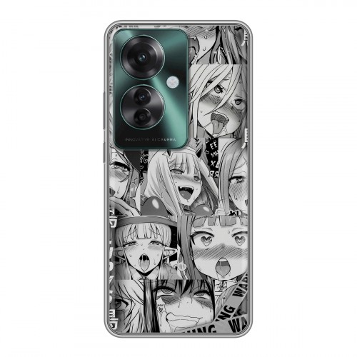 Дизайнерский силиконовый чехол для Oppo Reno 11F Ahegao Ахегао Аниме