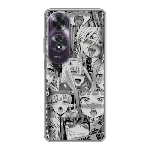 Дизайнерский силиконовый чехол для OPPO A60 Ahegao Ахегао Аниме