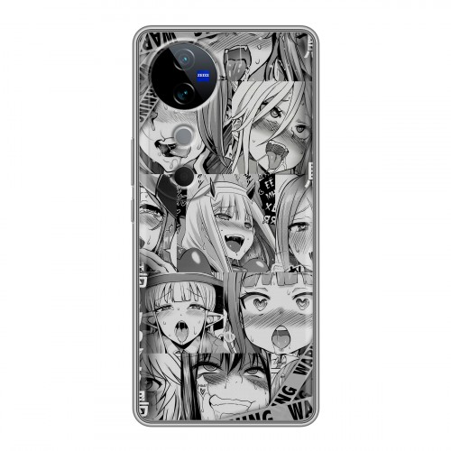 Дизайнерский силиконовый чехол для Vivo V40 5G Ahegao Ахегао Аниме