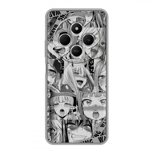 Дизайнерский силиконовый чехол для Redmi 14C Ahegao Ахегао Аниме