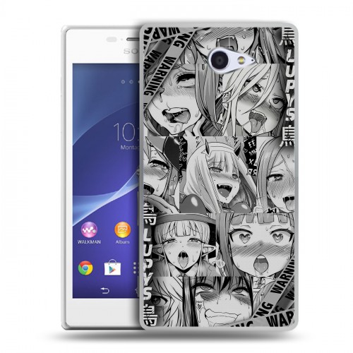 Дизайнерский пластиковый чехол для Sony Xperia M2 dual Ahegao Ахегао Аниме