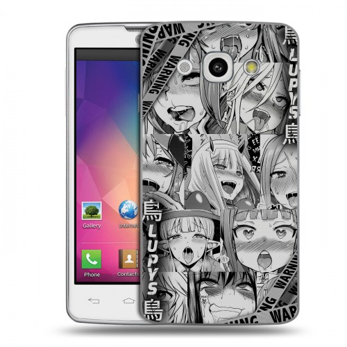 Дизайнерский пластиковый чехол для LG L60 Ahegao Ахегао Аниме