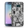 Дизайнерский силиконовый чехол для Samsung Galaxy S6 Edge Ahegao Ахегао Аниме