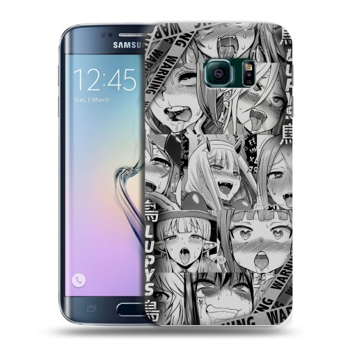 Дизайнерский силиконовый чехол для Samsung Galaxy S6 Edge Ahegao Ахегао Аниме