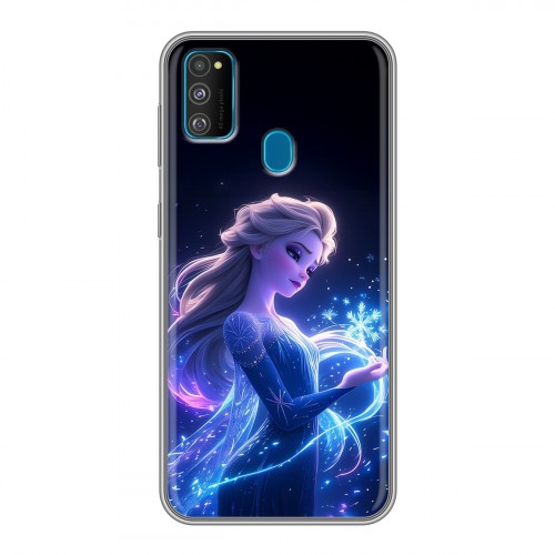 Дизайнерский силиконовый чехол для Samsung Galaxy M30s Холодное сердце Frozen