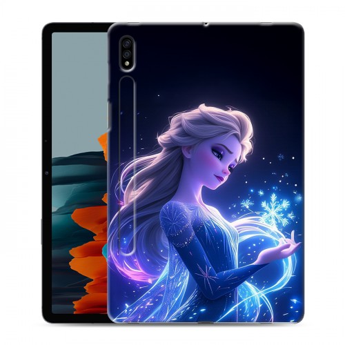 Дизайнерский силиконовый чехол для Samsung Galaxy Tab S7 Холодное сердце Frozen