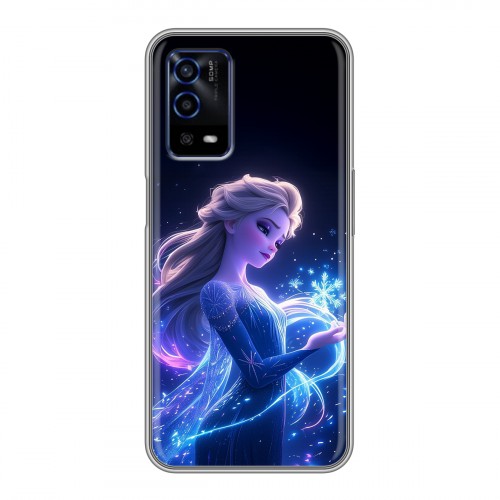 Дизайнерский силиконовый с усиленными углами чехол для OPPO A55 Холодное сердце Frozen