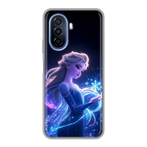 Дизайнерский силиконовый чехол для Huawei Nova Y70 Холодное сердце Frozen