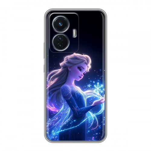 Дизайнерский силиконовый чехол для Vivo T1 Холодное сердце Frozen