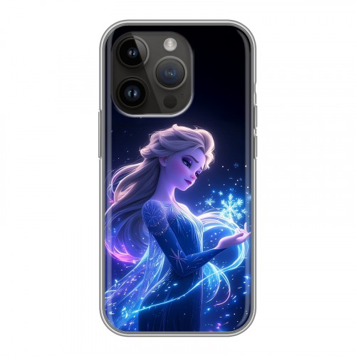 Дизайнерский силиконовый чехол для Iphone 14 Pro Холодное сердце Frozen